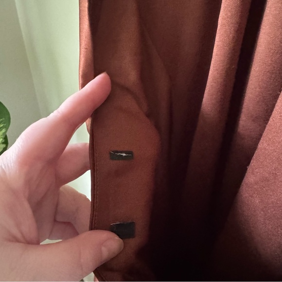 Lulus | Beyond Classy Brown Satin Halter Mini Dress - Picture 8 of 8